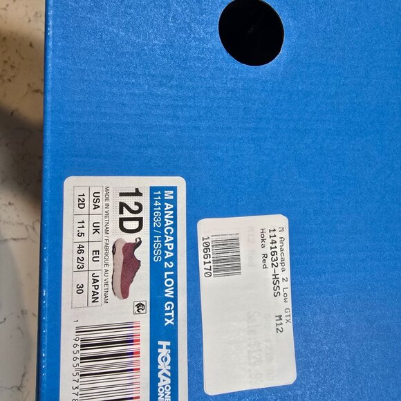 HOKA One Anacapa 2 Low GTX Waterprof Hiking Shoes~Mens 12~NEW~Gore-Tex~1141632 - Picture 9 of 14